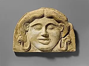 Terracotta gorgoneion antefix (roof tile) by Unknown Artist