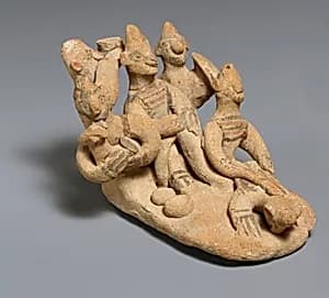 Terracotta group: scene of punishment by Unknown Artist