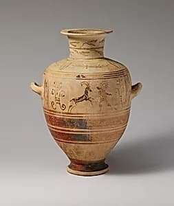 Terracotta Hadra hydria (water jar) by Unknown Artist