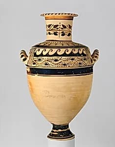 Terracotta Hadra hydria (water jar) by Unknown Artist