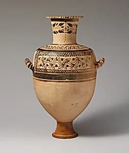 Terracotta Hadra hydria (water jar) by Unknown Artist