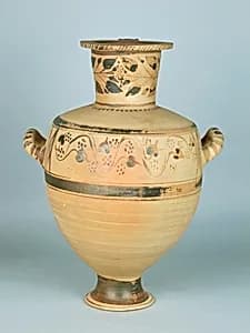 Terracotta Hadra hydria (water jar) by Unknown Artist