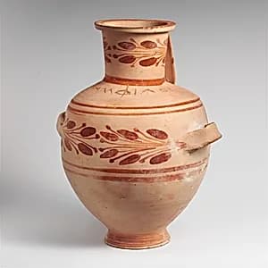 Terracotta Hadra hydria (water jar) by Unknown Artist
