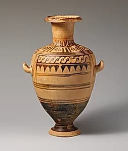 Terracotta Hadra hydria (water jar) by Unknown Artist