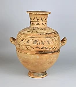 Terracotta Hadra hydria (water jar) by Unknown Artist