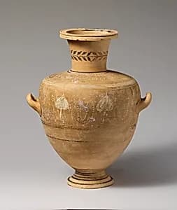 Terracotta Hadra hydria (water jar) by Unknown Artist