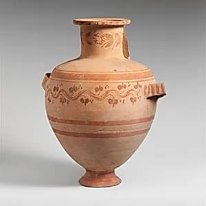 Terracotta Hadra hydria (water jar) by Unknown Artist