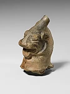 Terracotta head of a griffin by Unknown Artist
