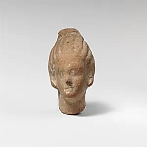Terracotta head of a woman by Unknown Artist