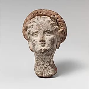 Terracotta head of a woman by Unknown Artist
