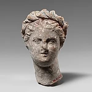 Terracotta head of a woman by Unknown Artist