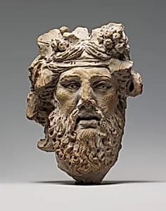 Terracotta head of Dionysos by Unknown Artist