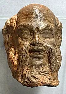 Terracotta head of Silenus by Unknown Artist