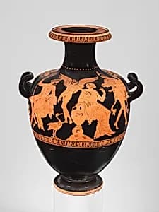 Terracotta hydria: kalpis (water jar) by Unknown Artist