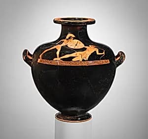 Terracotta hydria: kalpis (water jar) by Berlin Painter