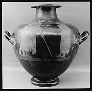 Terracotta hydria: kalpis (water jar) by Syleus Painter