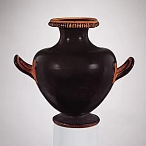 Terracotta hydria: kalpis (water jar) by Owl-Pillar Group