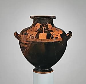 Terracotta hydria: kalpis (water jar) by Berlin Painter