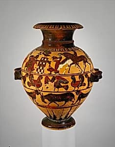 Terracotta hydria (water jar)