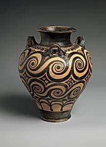Terracotta jar with three handles by Unknown Artist