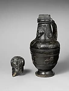 Terracotta jug and lid by Unknown Artist