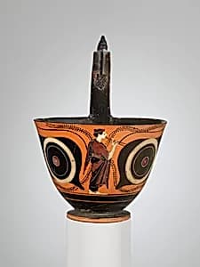 Terracotta kyathos (cup-shaped ladle) by Unknown Artist