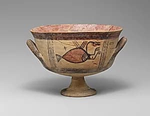 Terracotta kylix (cup) by Unknown Artist