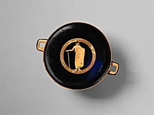 Terracotta kylix (drinking cup) by Makron