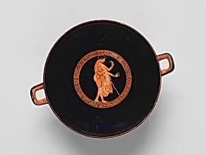 Terracotta kylix (drinking cup) by Makron