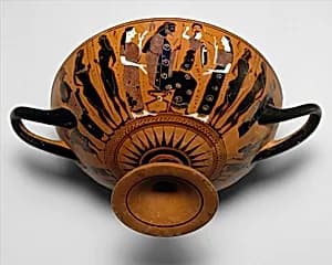 Terracotta kylix (drinking cup)