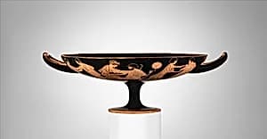Terracotta kylix (drinking cup)