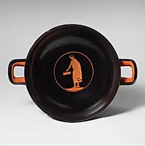 Terracotta kylix (drinking cup) by Painter of Munich 2660