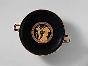 Terracotta kylix (drinking cup) by Hieron|Makron