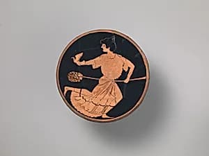 Terracotta kylix (drinking cup) by Poseidon Painter