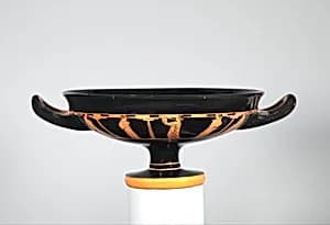 Terracotta kylix (drinking cup) by Briseis Painter