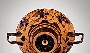 Terracotta kylix (drinking cup) by Unknown Artist