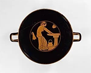 Terracotta kylix (drinking cup) by Douris