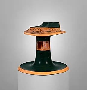 Terracotta kylix:band-cup (drinking cup) by Lysippides Painter