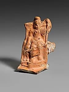 Terracotta lamp handle by Unknown Artist