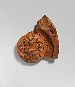 Terracotta lamp mold by Unknown Artist