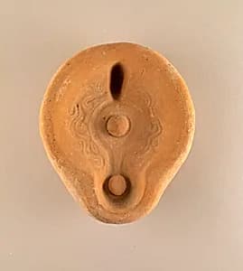 Terracotta lamp mold, top by Unknown Artist