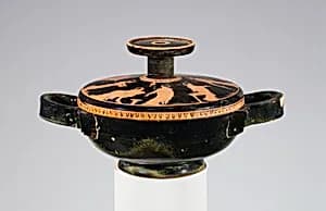 Terracotta lekanis (covered dish) by Unknown Artist