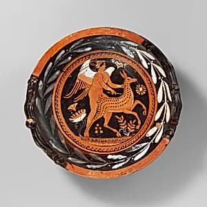 Terracotta lekanis (dish) by Group of Bologna 585/Trieste S 403