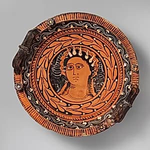 Terracotta lekanis (dish) by Baltimore Painter