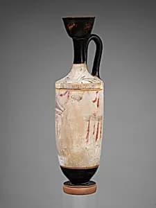 Terracotta lekythos (oil flask) by Painter of Berlin 2464