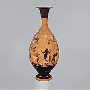 Terracotta lekythos (oil flask) by Pagenstecher Class