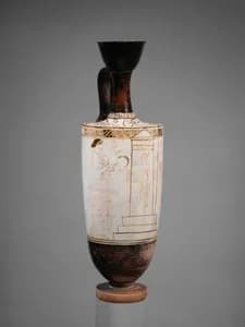 Terracotta lekythos (oil flask) by Inscription Painter