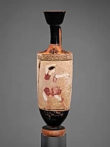 Terracotta lekythos (oil flask) by Klügmann Painter
