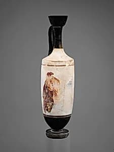 Terracotta lekythos (oil flask) by Bird Painter