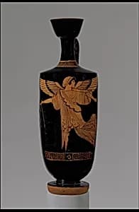 Terracotta lekythos (oil flask) by Douris